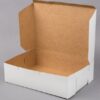 CAKE BOX 1/4 SHEET - WHITE 14 X 10 X 4 ONE PIECE 100/CS