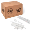 CUTLERY KIT 250 PER BOX  NAPKIN, FORK, SPOON, KNIFE, NAPKIN, SALT & PEPPER