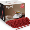 5" RED ROUND SIP STRAW  1000 BOX