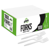 FORKS MEDIUM WHT PLASTIC  1000 PER CASE