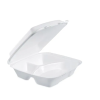 TRAY FOAM 9" 3 COMPARTMENT FOAM TRAY  200 PACK  (90HT3 )
