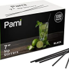 STRAW SIP 7" BLACK  1000 PER BOX